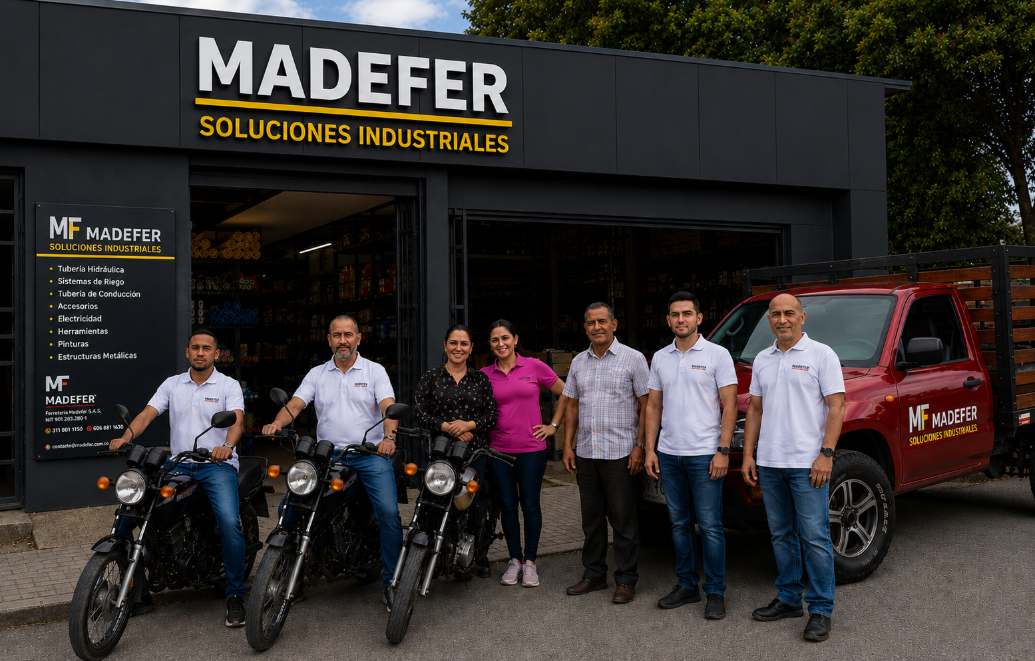 Equipo de trabajo e instalaciones de Madefer con flota vehicular